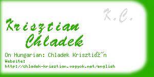 krisztian chladek business card